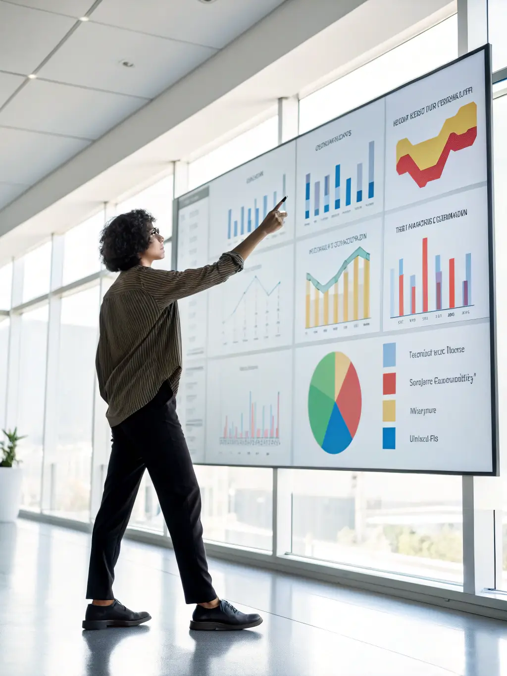 A photo of a TrueNorth Tradelinks Ltd's market analyst presenting market trends and insights, highlighting the company's expertise in understanding and navigating the global pulp and paper market.